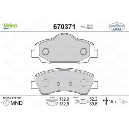 ÖN BALATA CITROEN C-ELYSEE 1.2 VTI-1.6 VTI-1.6 HDI 12=> P301 1.2 VTI-1.6 VTI-1.6 HDI 12=> ÖN BALATA CITROEN C-ELYSEE 1.2 VTI-1.6 VTI-1.6 HDI 12=> P301 1.2 VTI-1.6 VTI-1.6 HDI 12=>