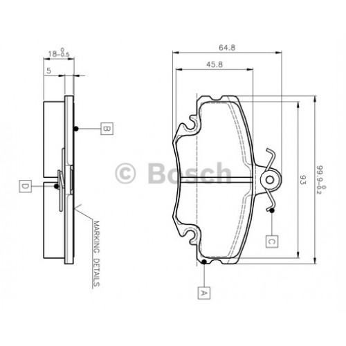 (0986TB2005) ÖN BALATA FİŞLİ R9-R19-CLIO I-II-MGN I-TWNG-MNGR-LOGAN-SANDERO (0986TB2005) ÖN BALATA FİŞLİ R9-R19-CLIO I-II-MGN I-TWNG-MNGR-LOGAN-SANDERO